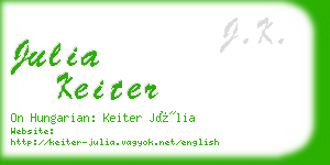 julia keiter business card